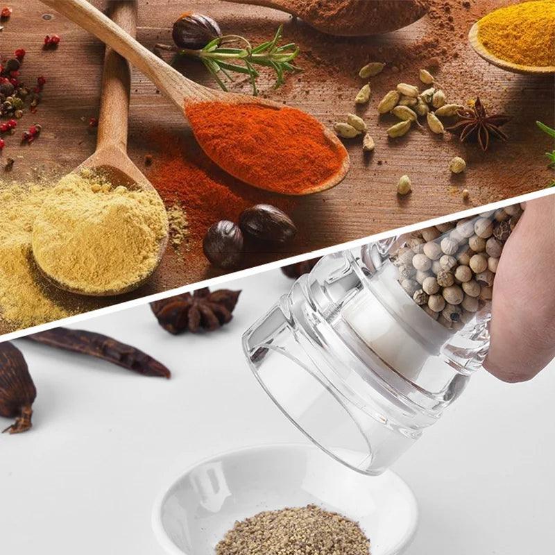 Lisslune |Versatile clear acrylic pepper mill with adjustable grinding levels