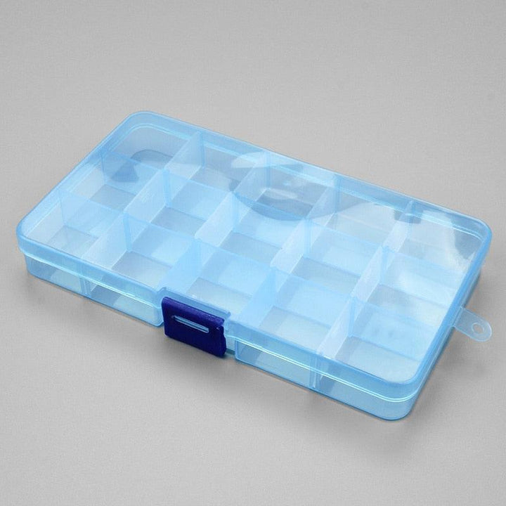 Lisslune | Versatile clear plastic organizer box with adjustable compartments for crafts, jewelry, and tools