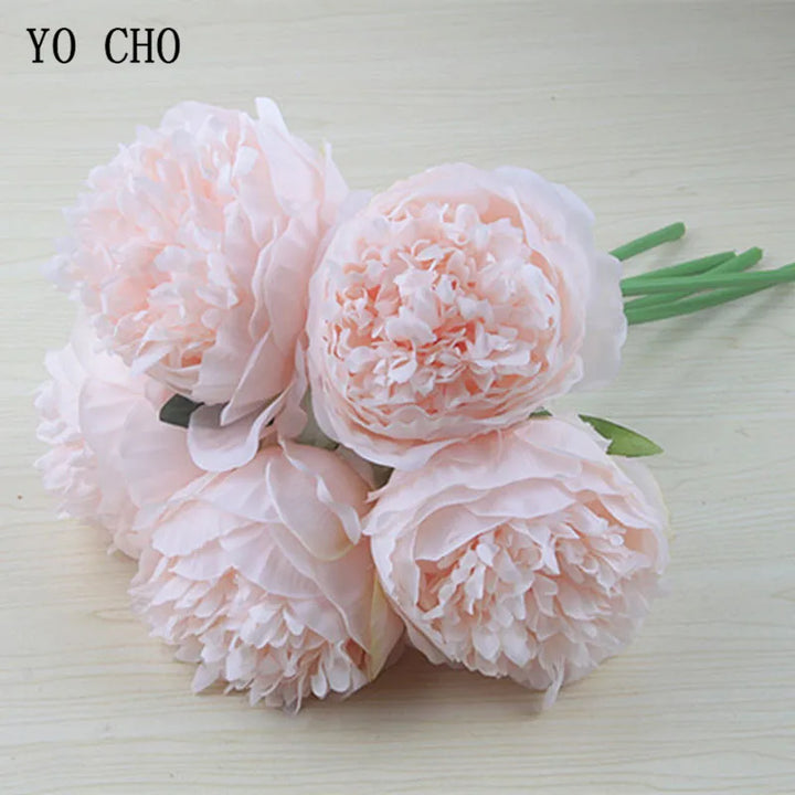 Lisslune | Large Peony Silk Flower Bouquet Set