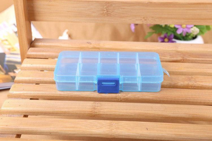 Lisslune | Versatile clear plastic organizer box with adjustable compartments for crafts, jewelry, and tools