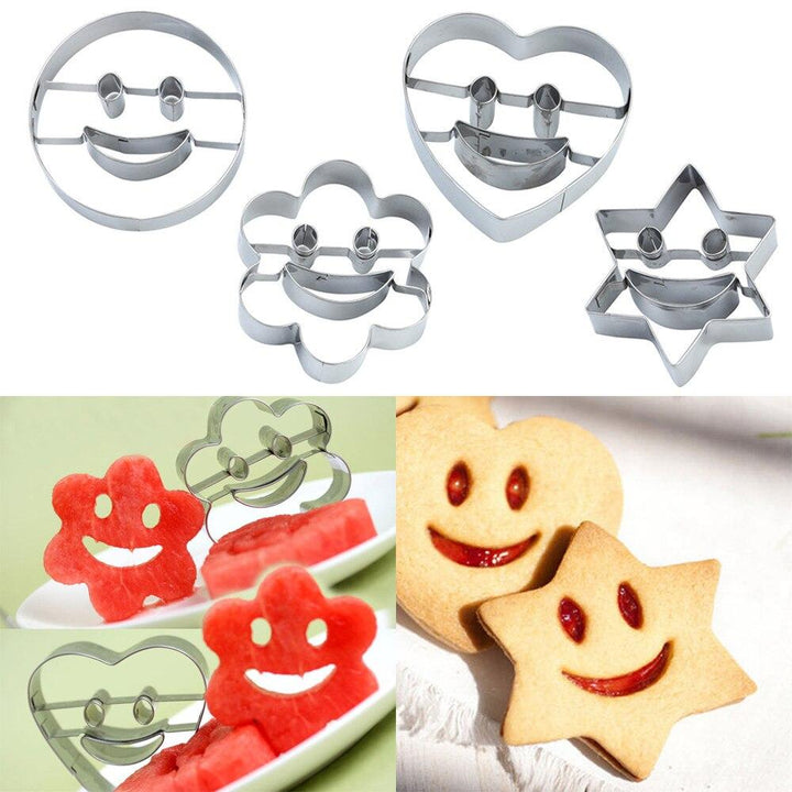 Lisslune | Emoji Cookie Cutter 4-Piece Set