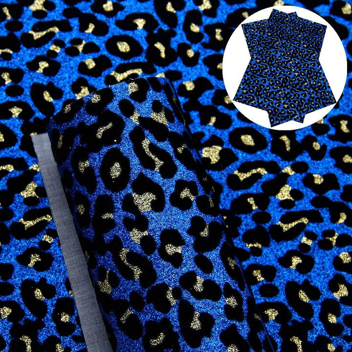 Lisslune | Sparkling Leopard Velvet Fabric Set - Perfect for Trendy DIY Creations