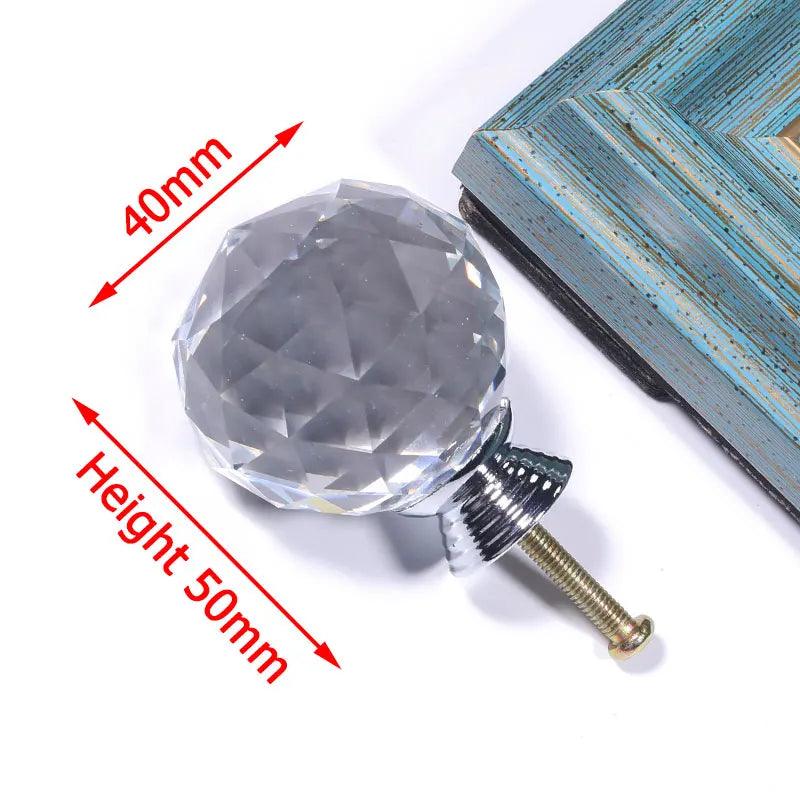 Lisslune | 30mm Colored Crystal Glass Drawer Handles for Elegant Interior Design