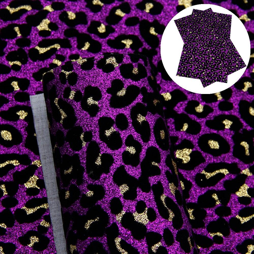 Lisslune | Sparkling Leopard Velvet Fabric Set - Perfect for Trendy DIY Creations