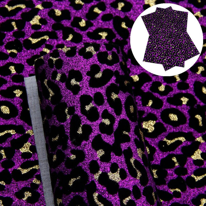 Lisslune | Sparkling Leopard Velvet Fabric Set - Perfect for Trendy DIY Creations