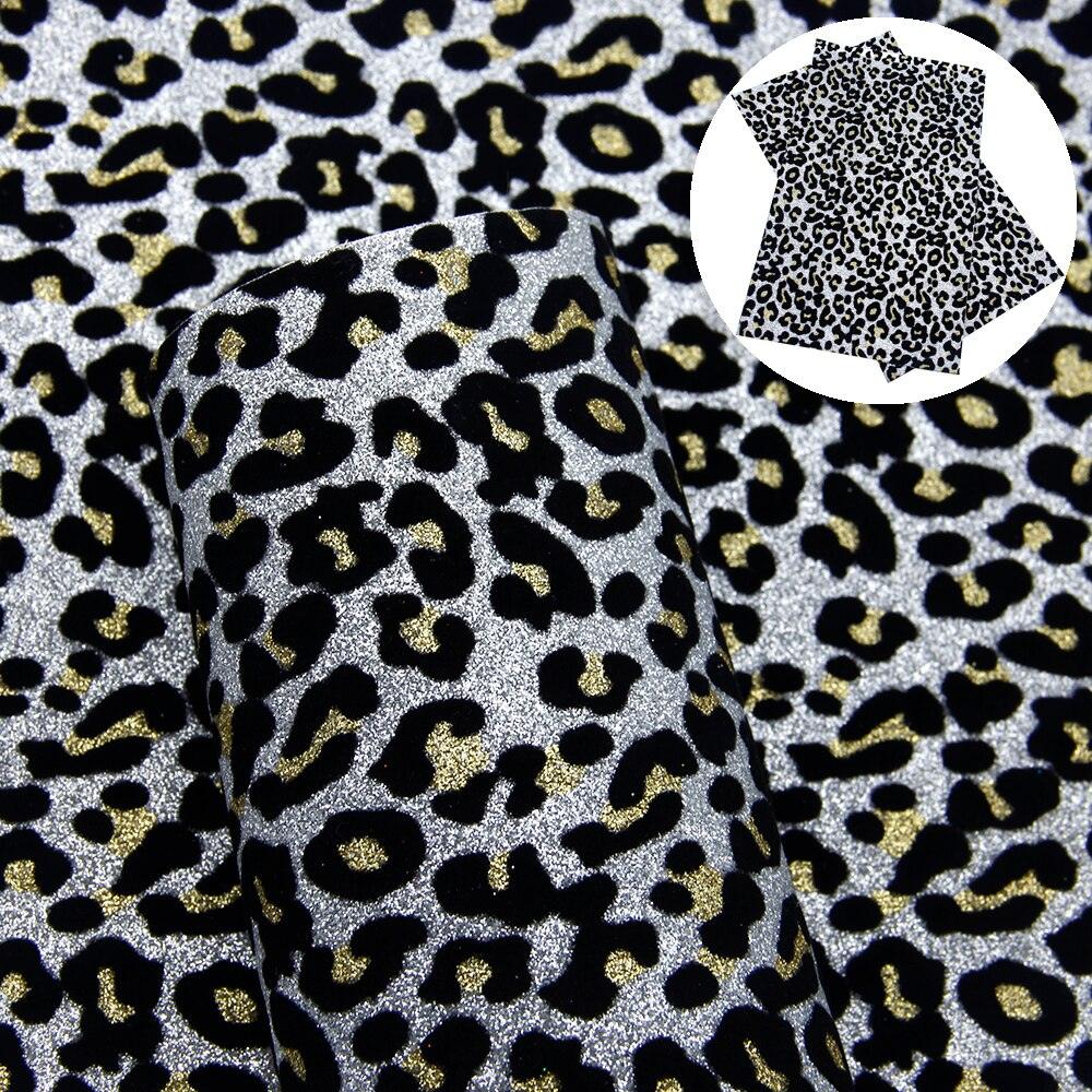 Lisslune | Sparkling Leopard Velvet Fabric Set - Perfect for Trendy DIY Creations