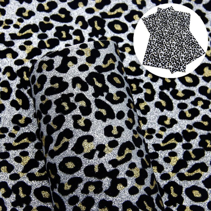 Lisslune | Sparkling Leopard Velvet Fabric Set - Perfect for Trendy DIY Creations