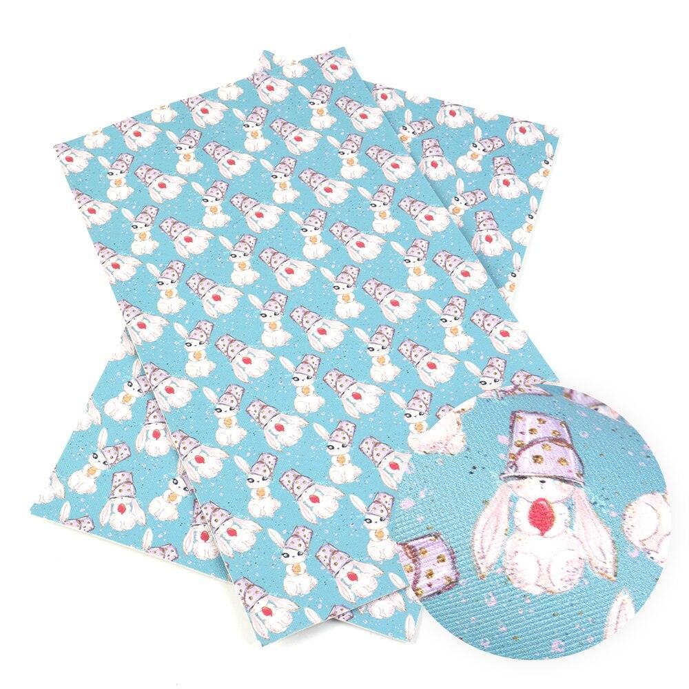 Lisslune | Easter Creativity Unleashed: Faux Leather Fabric with Cute Bunny Design