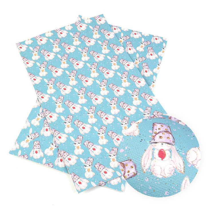 Lisslune | Easter Creativity Unleashed: Faux Leather Fabric with Cute Bunny Design