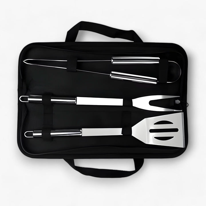 Lisslune | Stainless Steel BBQ Grill Tool Set with Carrying Case