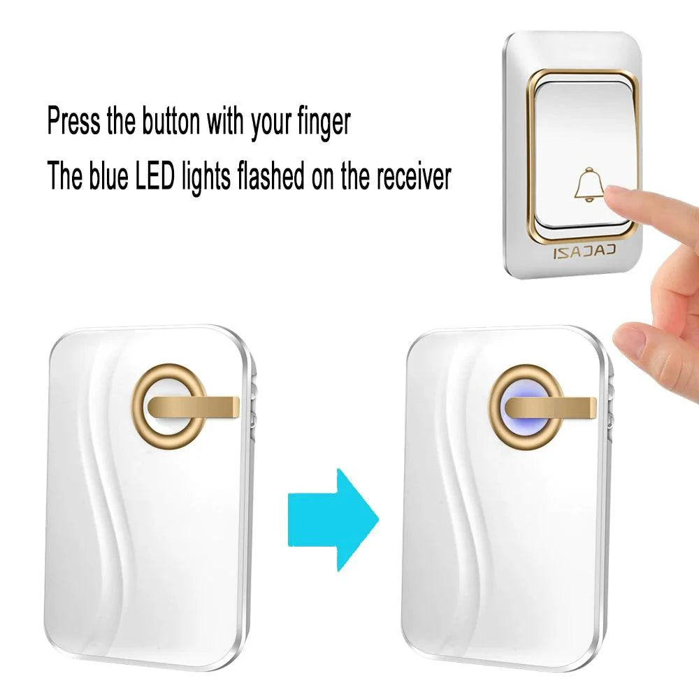 Lisslune | Waterproof Wireless Doorbell System with 200M Range, Adjustable Volume, and 36 Melodies