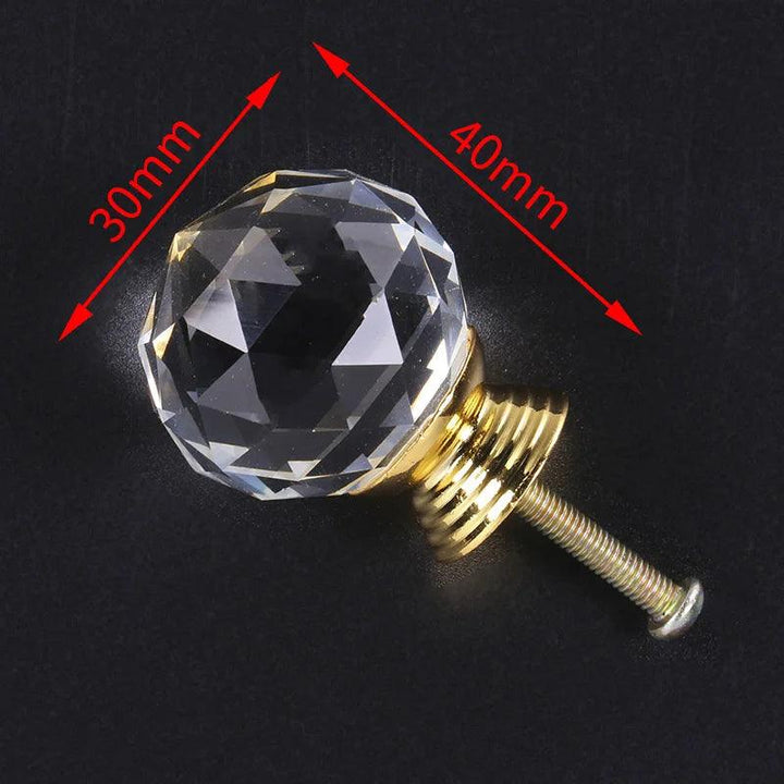 Lisslune | Exquisite Diamond-Cut Crystal Glass Cabinet Knobs for a Stylish Home Upgrade