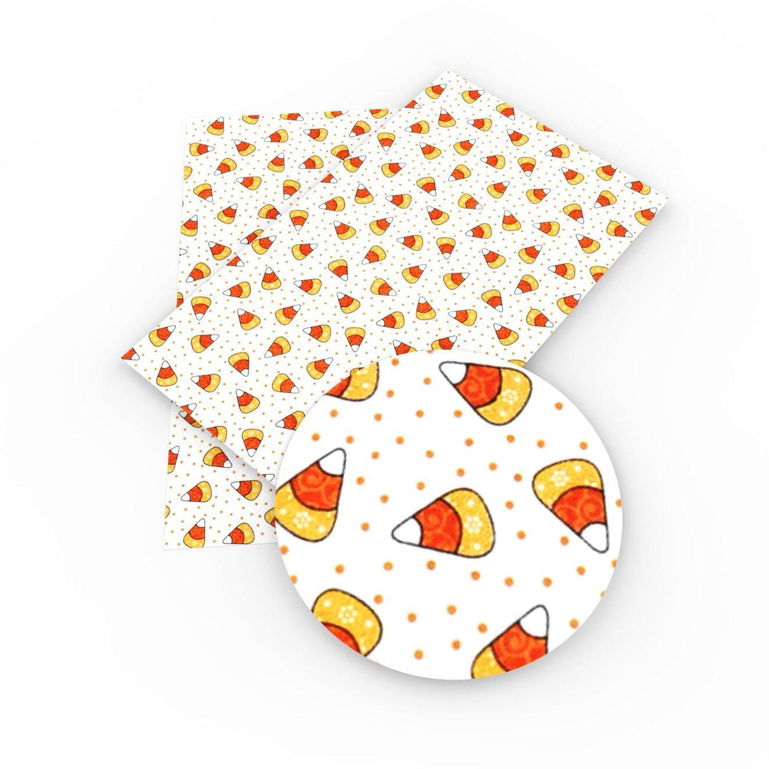 Lisslune | Spooky Pumpkin Patch Leatherette Crafting Fabric - Creative Charm by David Accessories
