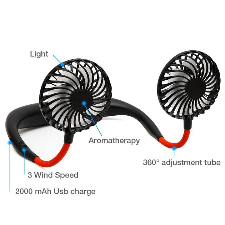 Lisslune | Rechargeable USB Neck Fan