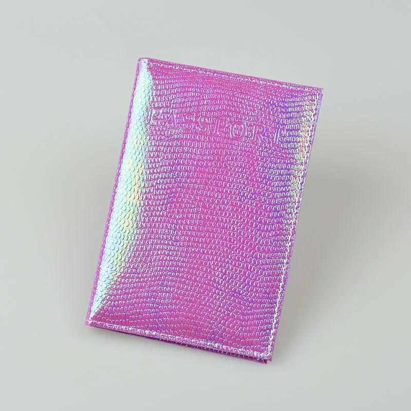 Lisslune | Stylish PU Leather Passport Holder with Charming English Word Designs - Essential Travel Companion