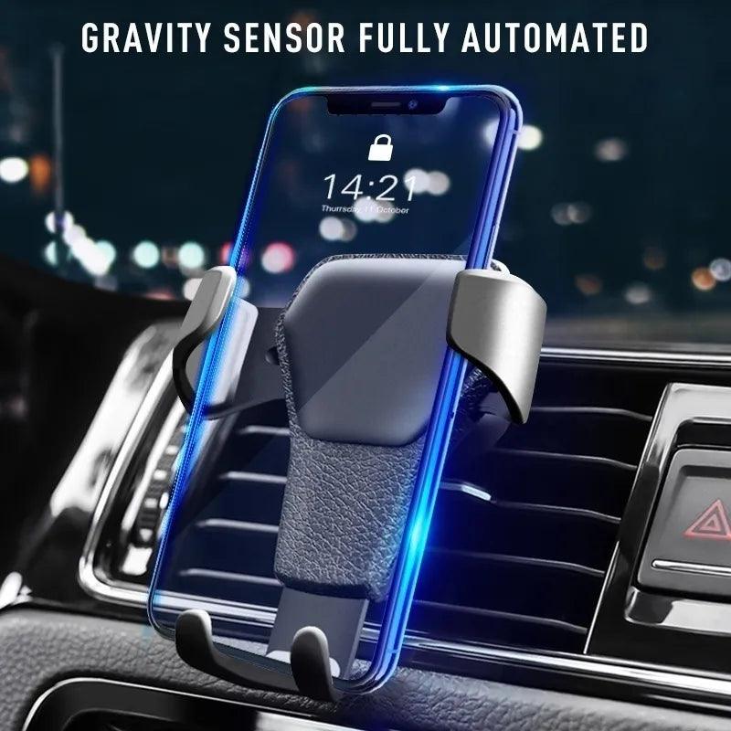 Lisslune | Gravity-operated hands-free phone holder for the car: Your essential companion at the roadside