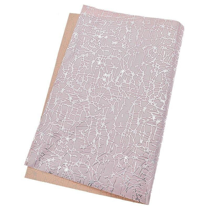 Lisslune | Stylish Striped Check A4 Synthetic Leather Fabric for Trendy DIY Projects