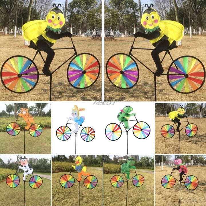 Lisslune | Animal Bicycle Wind Spinner: Outdoor Decoration
