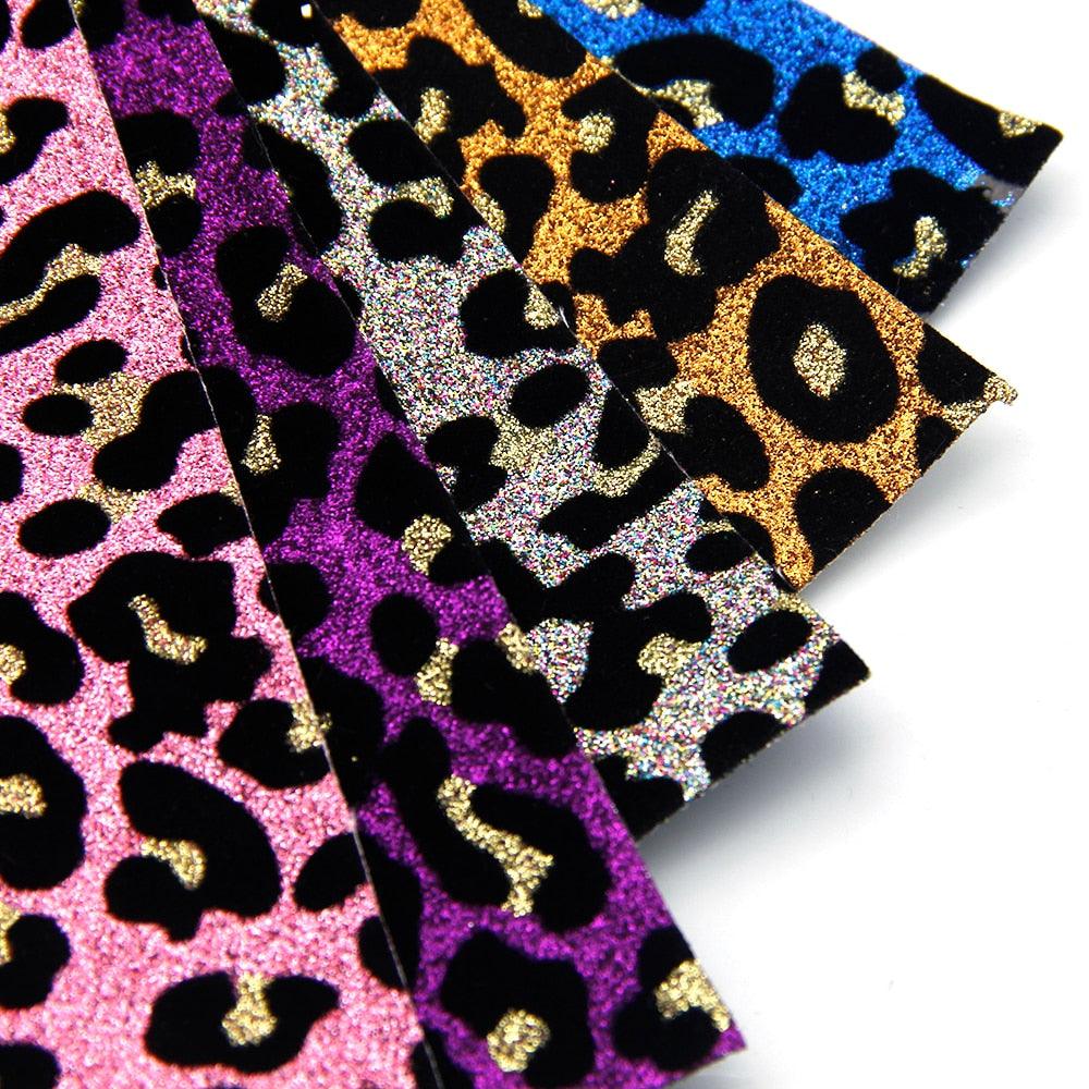 Lisslune | Sparkling Leopard Velvet Fabric Set - Perfect for Trendy DIY Creations