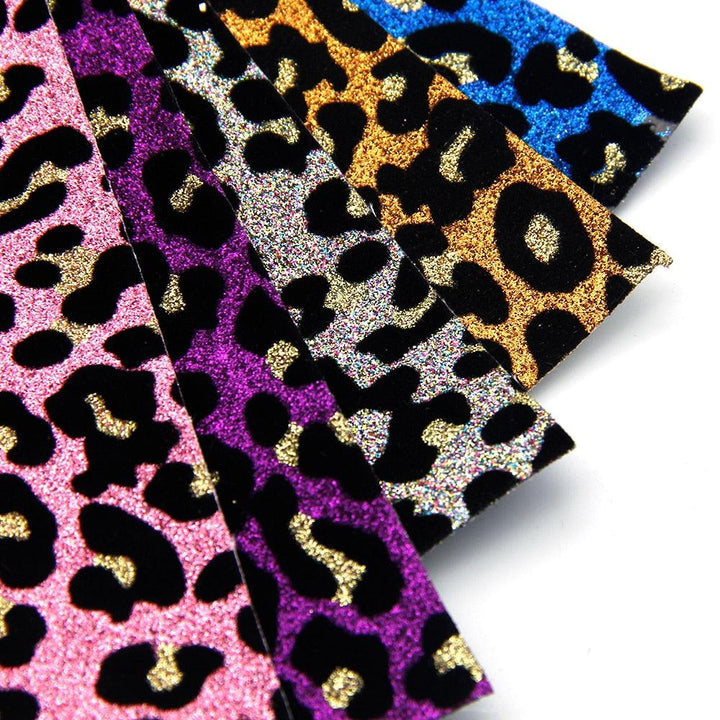Lisslune | Sparkling Leopard Velvet Fabric Set - Perfect for Trendy DIY Creations