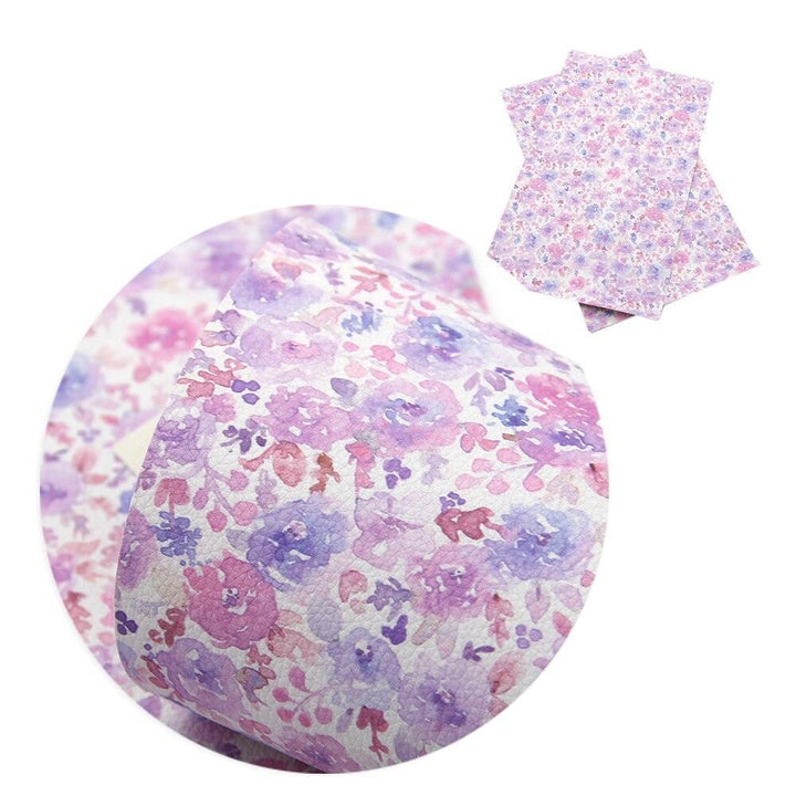 Lisslune | Elegant Floral Pattern Synthetic Leather Craft Material - 20*33cm Premium Quality for Creative Projects