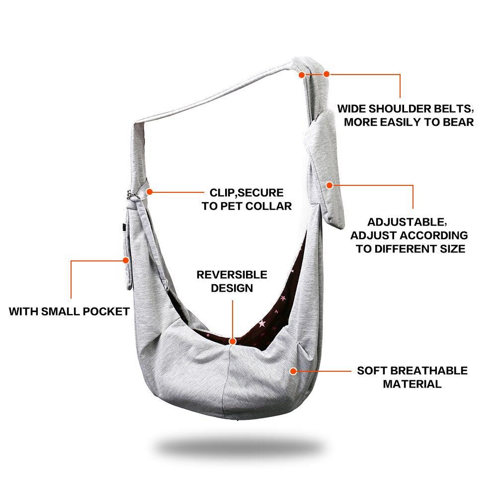 Lisslune | Premium Sling Pet Carrier for Small Pets: Travel in Style and Comfort