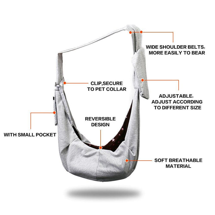 Lisslune | Premium Sling Carrier Bag for Small Pets: Travel in Style and Comfort