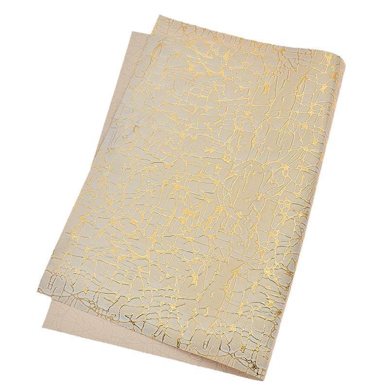 Lisslune | Stylish Striped Check A4 Synthetic Leather Fabric for Trendy DIY Projects