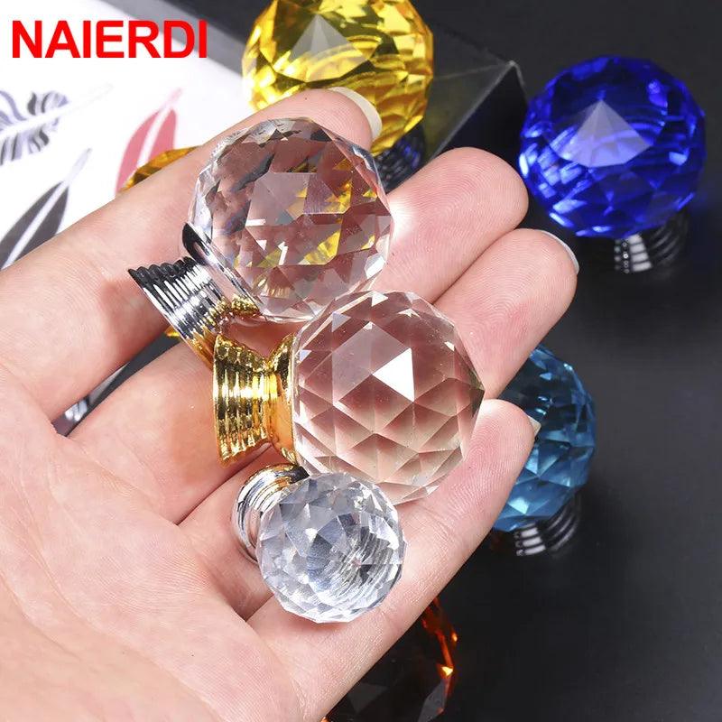 Lisslune | Exquisite Diamond-Cut Crystal Glass Cabinet Knobs for a Stylish Home Upgrade