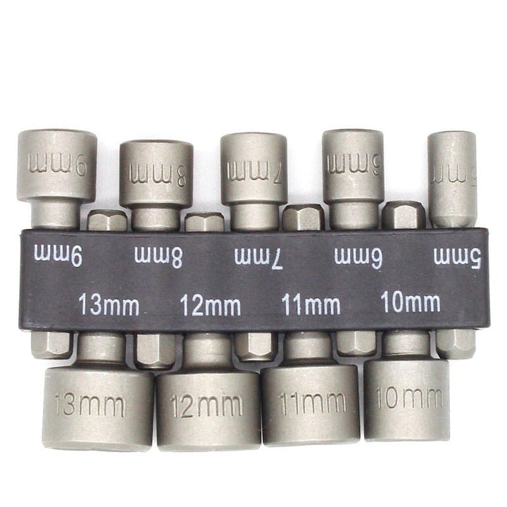 Lisslune | Hexagon Bits, 5-13mm Socket Wrench for Drills (9-Piece Set)