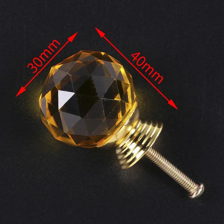 Lisslune | Exquisite Diamond-Cut Crystal Glass Cabinet Knobs for a Stylish Home Upgrade