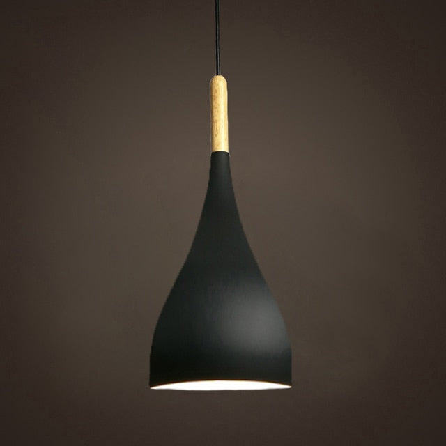 Lisslune | Talon - Modern Drop-Shaped Wooden Pendant Light Scandinavian Ceiling Light