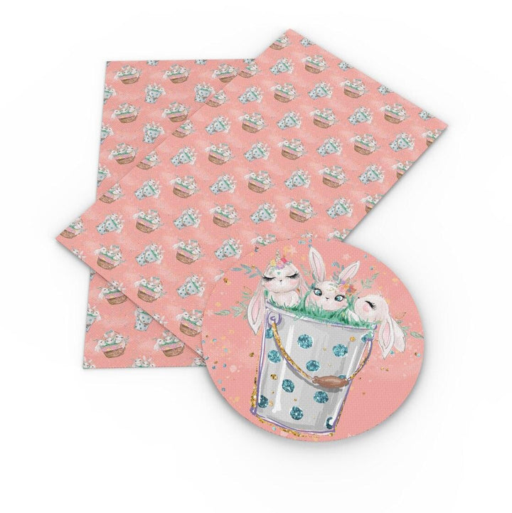 Lisslune | Easter Creativity Unleashed: Faux Leather Fabric with Cute Bunny Design