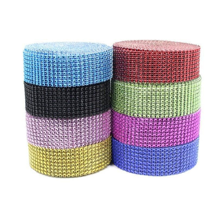 Lisslune | Radiant Rhinestone Mesh Ribbon for Luxurious Craft Creations