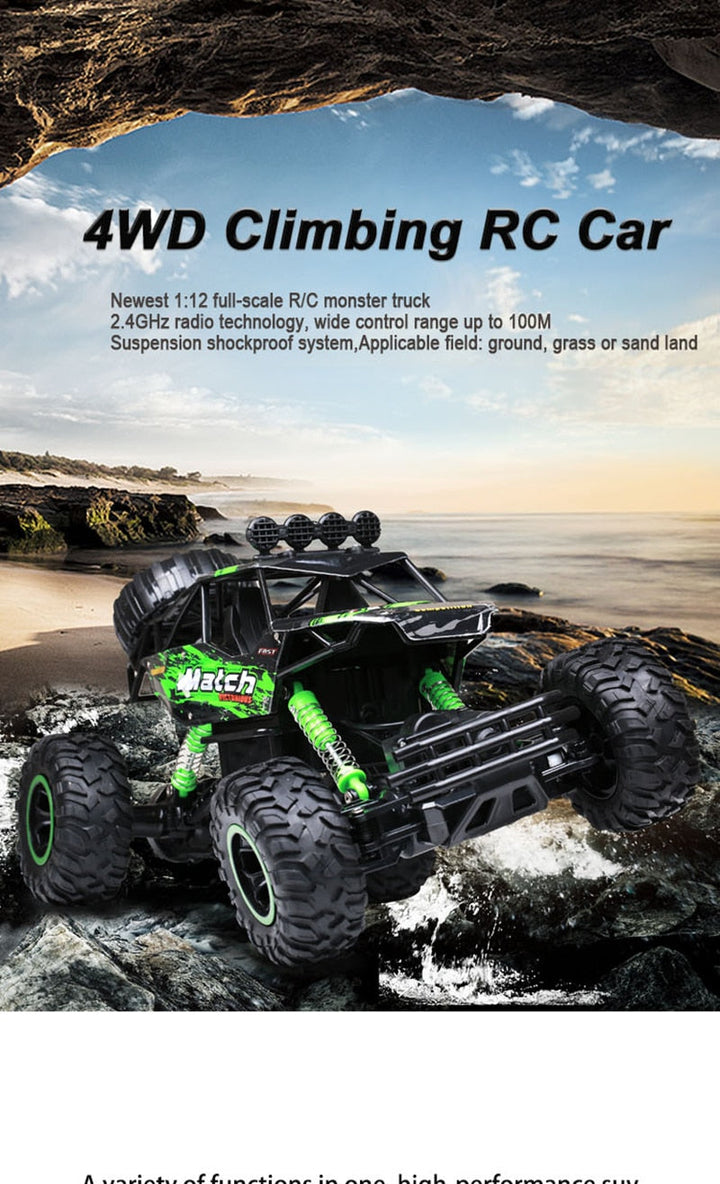 Lisslune | Remote Control Car 4x4 Rock Crawler Monster Truck