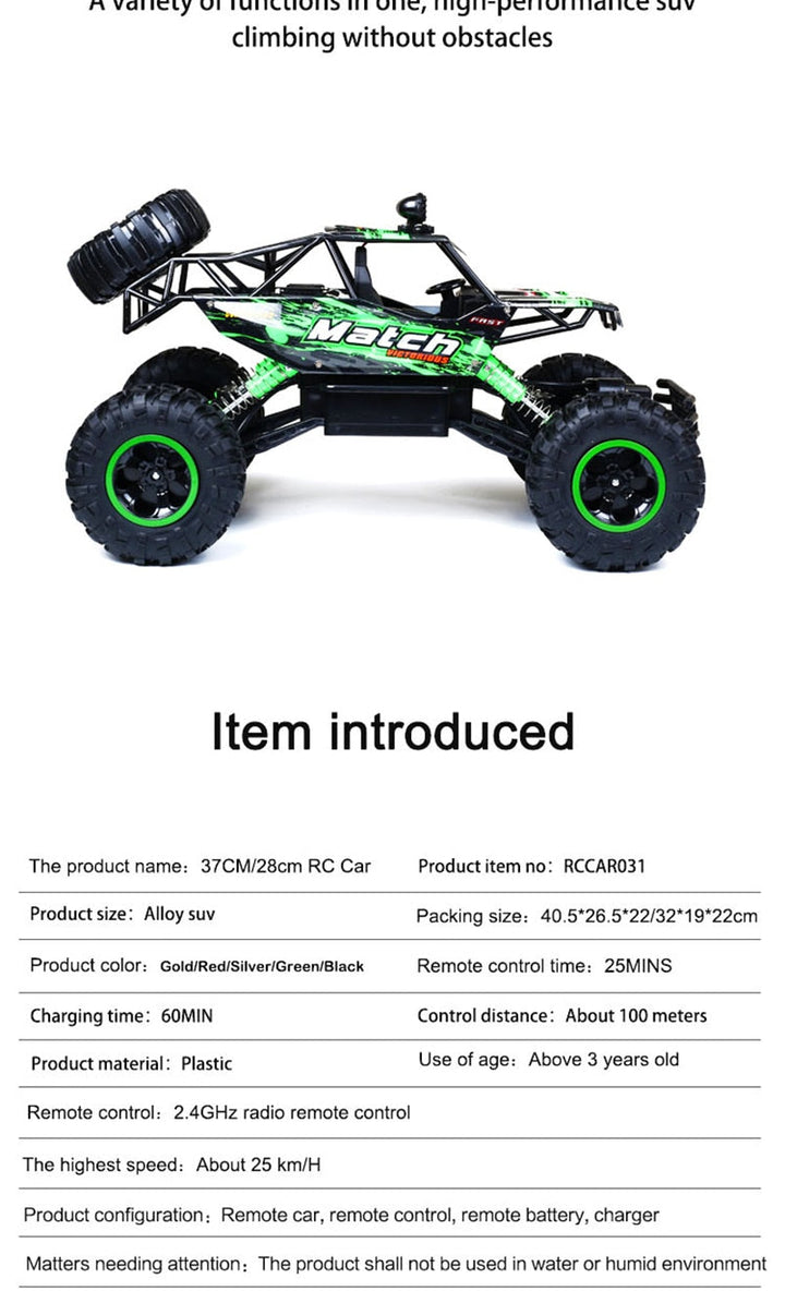 Lisslune | Remote Control Car 4x4 Rock Crawler Monster Truck