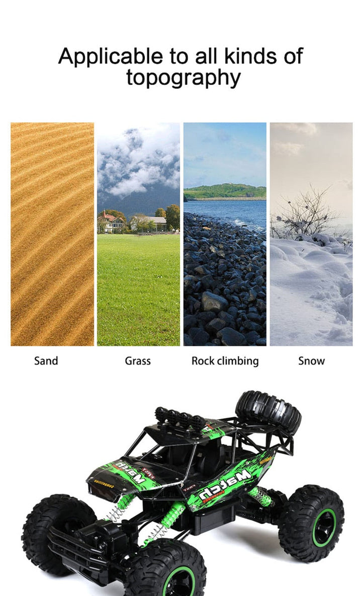 Lisslune | Remote Control Car 4x4 Rock Crawler Monster Truck