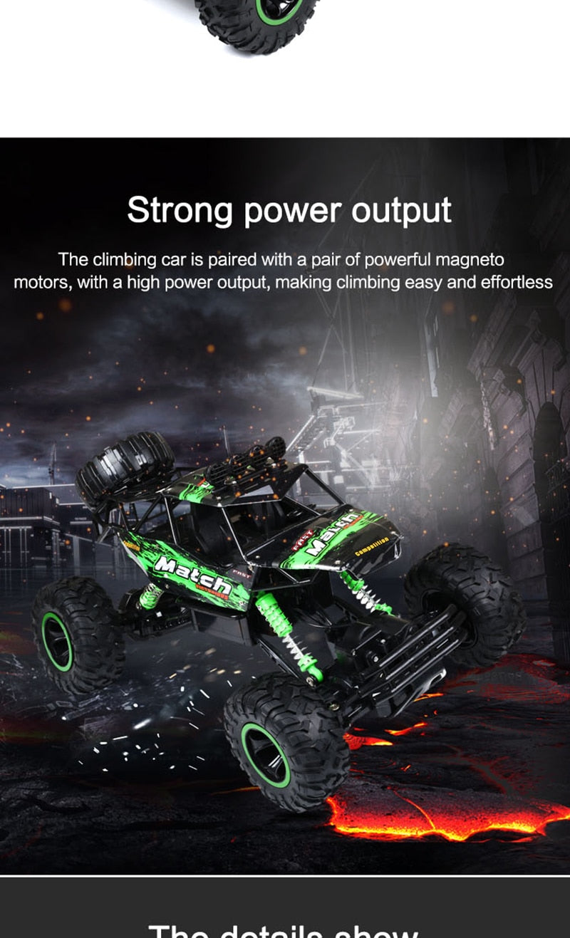Lisslune | Remote Control Car 4x4 Rock Crawler Monster Truck
