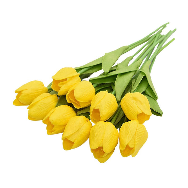 Lisslune | Artificial Flower Bouquet with Tulips, Decoration (10 Pieces)