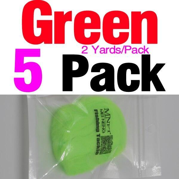 Lisslune | Vibrant Rose Red & Green Trout Fishing Egg Fly Yarn Set - Premium 5-Pack