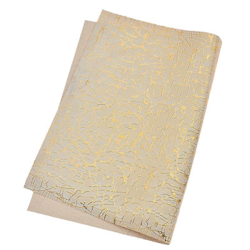 Lisslune | Stylish Striped Check A4 Synthetic Leather Fabric for Trendy DIY Projects