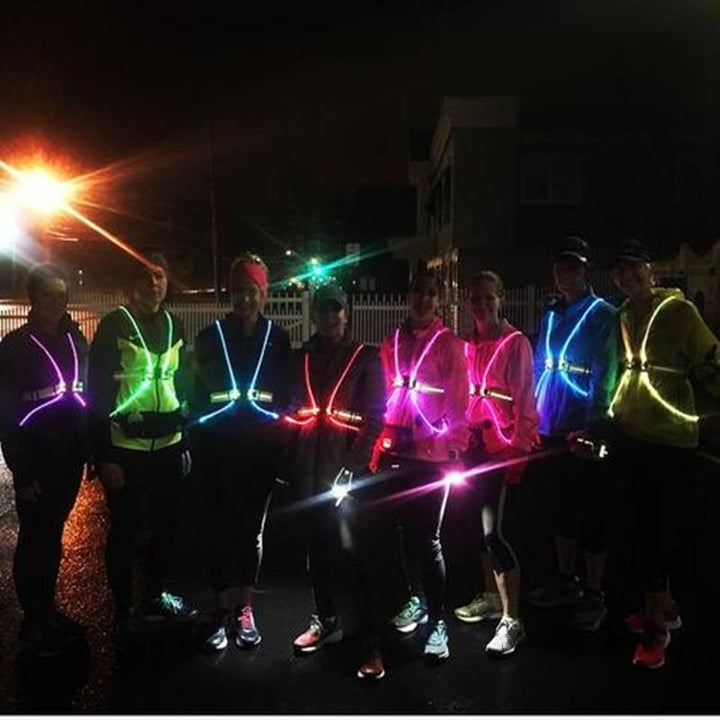 Lisslune | Lighted Running Vest | Flashing High Visibility Vest
