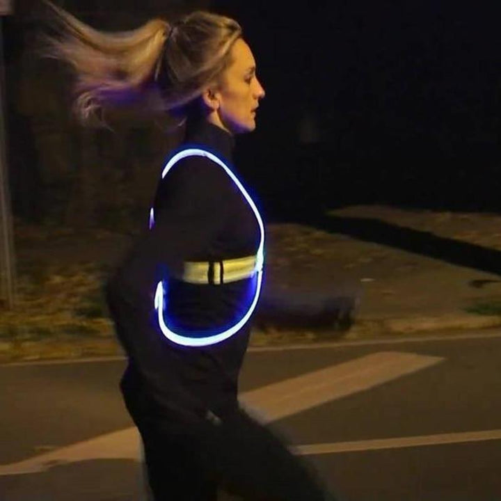 Lisslune | Lighted Running Vest | Flashing High Visibility Vest