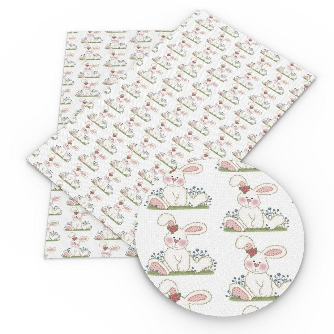 Lisslune | Easter Creativity Unleashed: Faux Leather Fabric with Cute Bunny Design