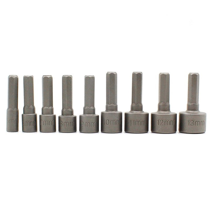 Lisslune | Hexagon Bits, 5-13mm Socket Wrench for Drills (9-Piece Set)