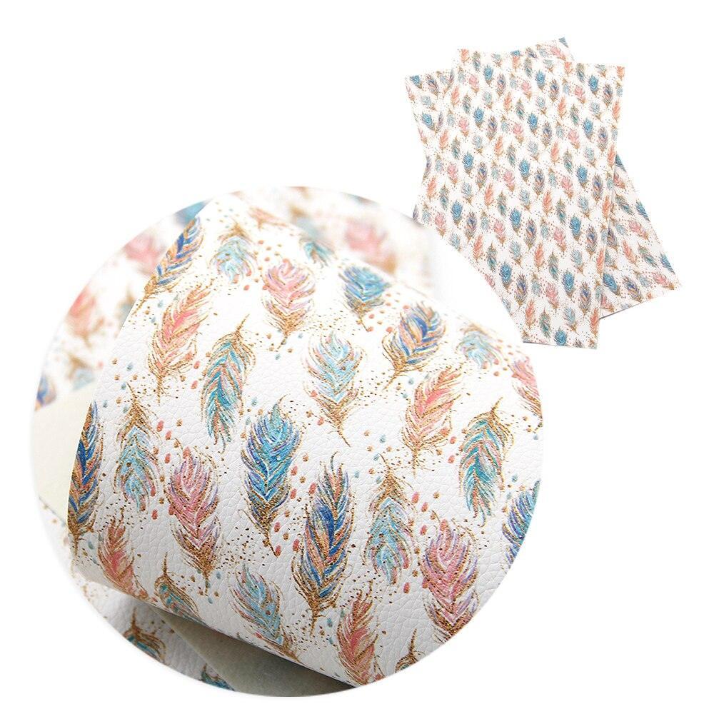 Lisslune | Elegant Floral Pattern Synthetic Leather Craft Material - 20*33cm Premium Quality for Creative Projects