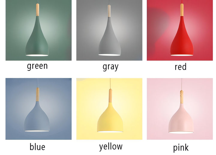 Lisslune | Talon - Modern Drop-Shaped Wooden Pendant Light Scandinavian Ceiling Light