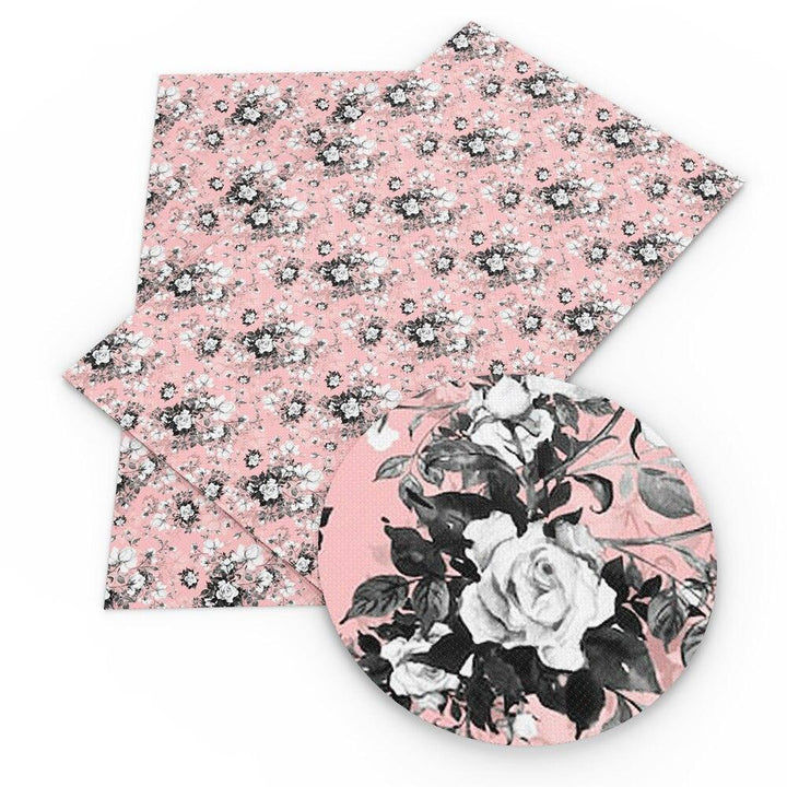 Lisslune | Elevate your DIY creations with luxury floral synthetic leather fabric