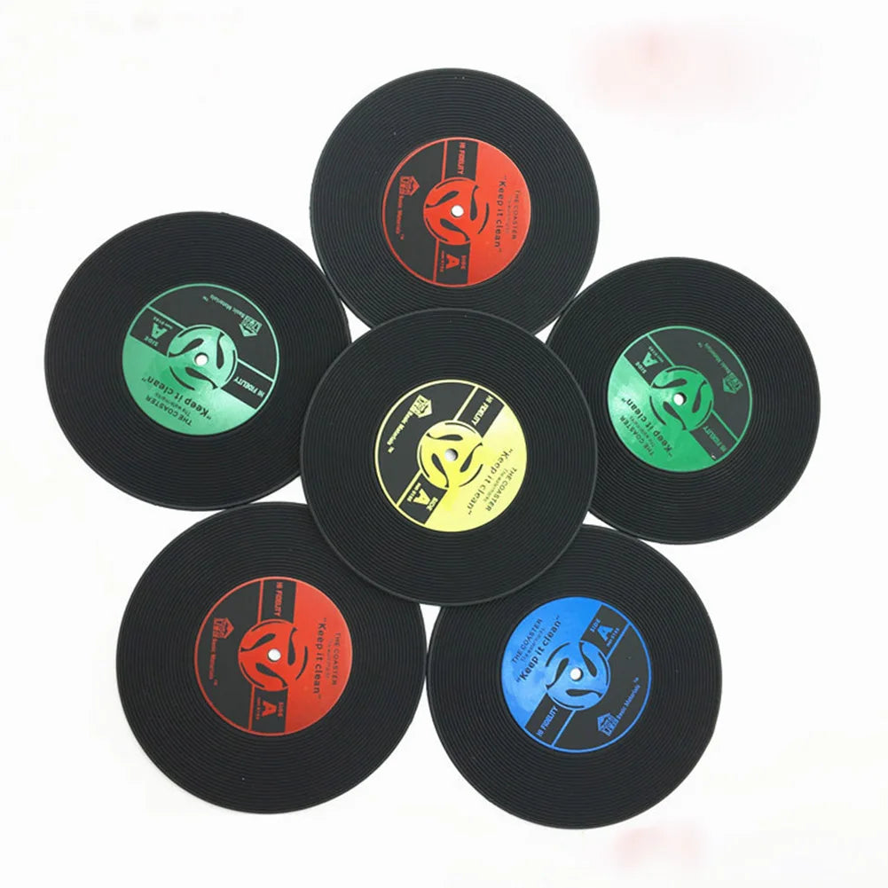 Lisslune | Non-slip vinyl record coasters