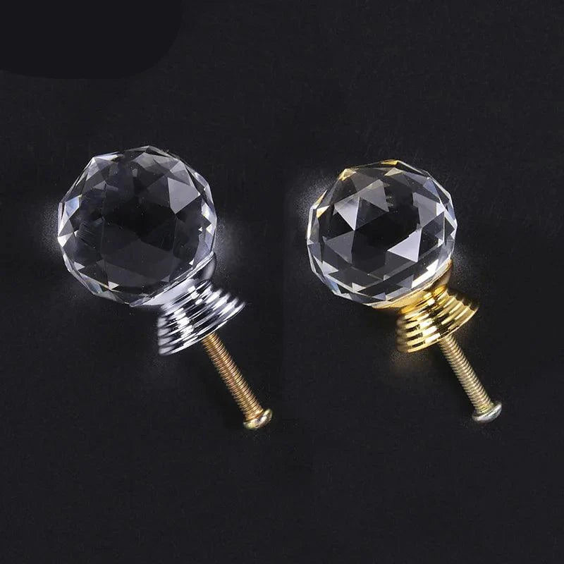 Lisslune | 30mm Colored Crystal Glass Drawer Handles for Elegant Interior Design